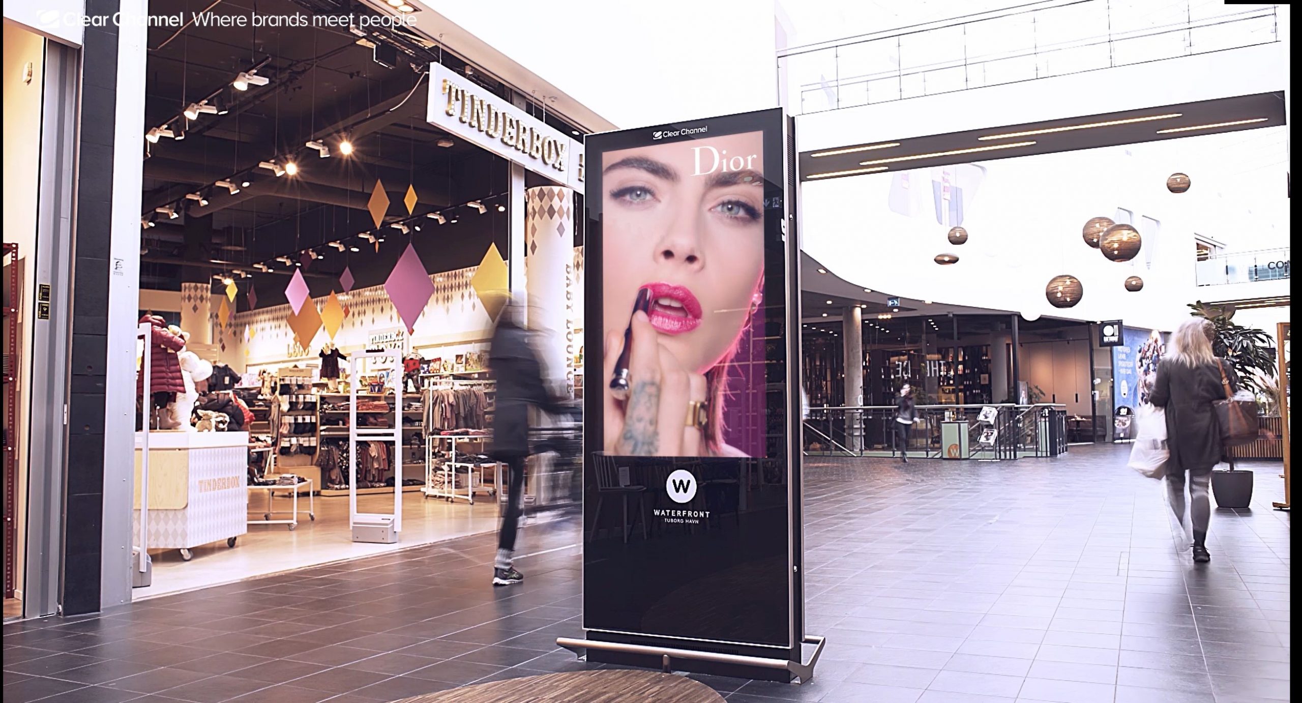 Shopping center skærm